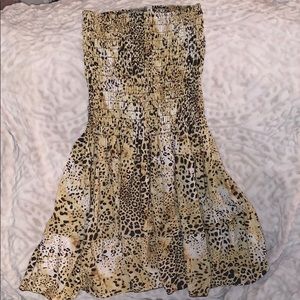 Cheetah print swim coverup